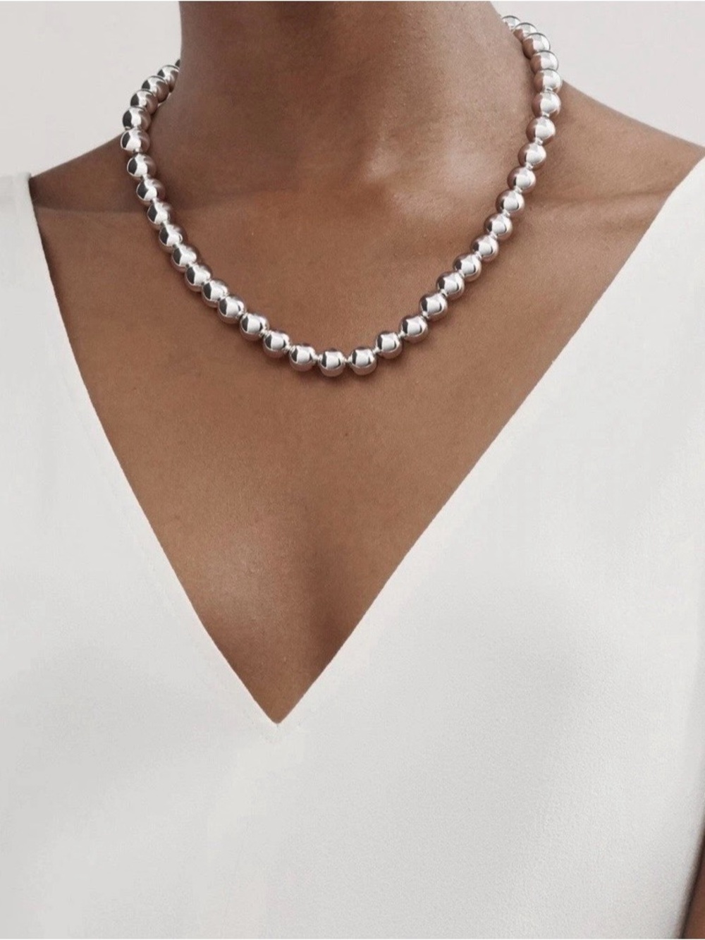 Tiffany & Co. Silver Ball Necklace 925